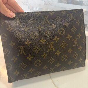 LOUIS VUITTON Brown Monogram Toiletry Pouch 26